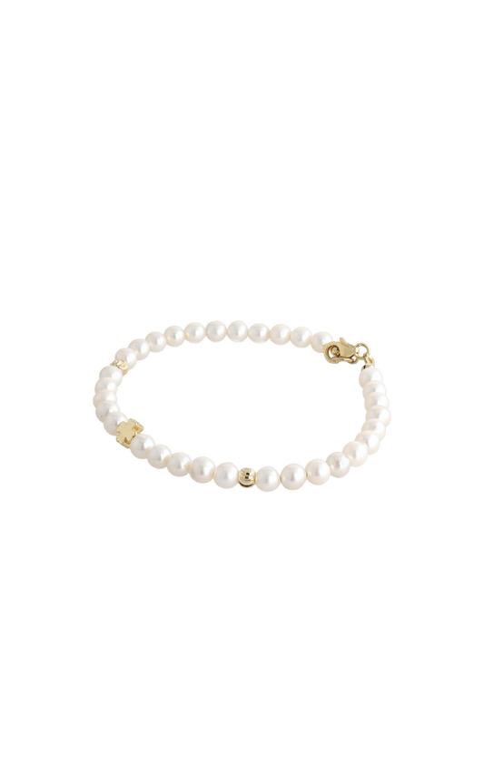 Lucky Clover Fresh Water Pearl Bracelet - Eat.Read.Love.