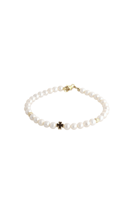Lucky Clover Fresh Water Pearl Bracelet - Eat.Read.Love.