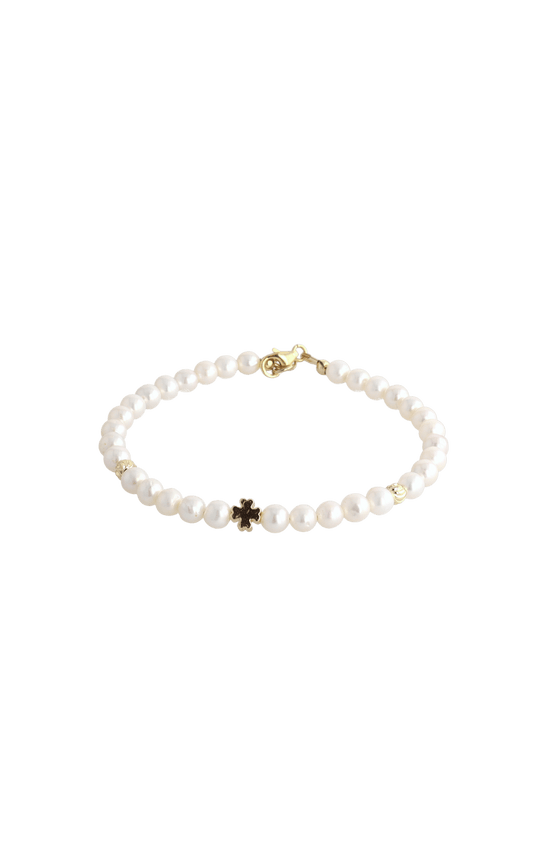 Lucky Clover Fresh Water Pearl Bracelet - Eat.Read.Love.