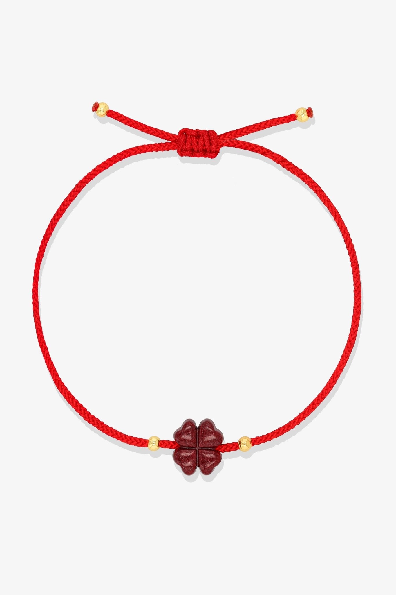 Lucky Clover Red Thread Feng Shui Bracelet - Eat.Read.Love.