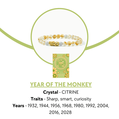 Lucky Fortune Pixiu Citrine - Year Of The Monkey - Eat.Read.Love.