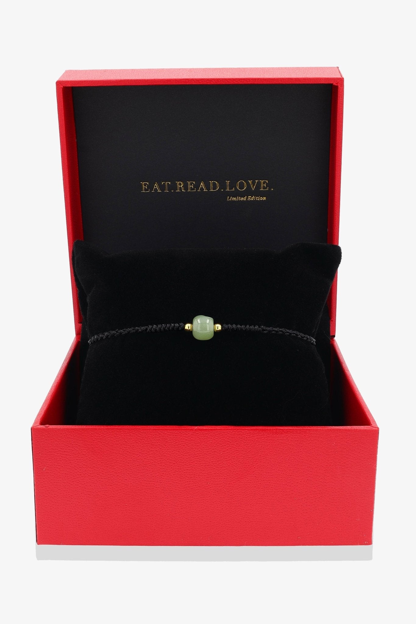 Lucky Jade Gold Vermeil Red Thread Bracelet - Eat.Read.Love.