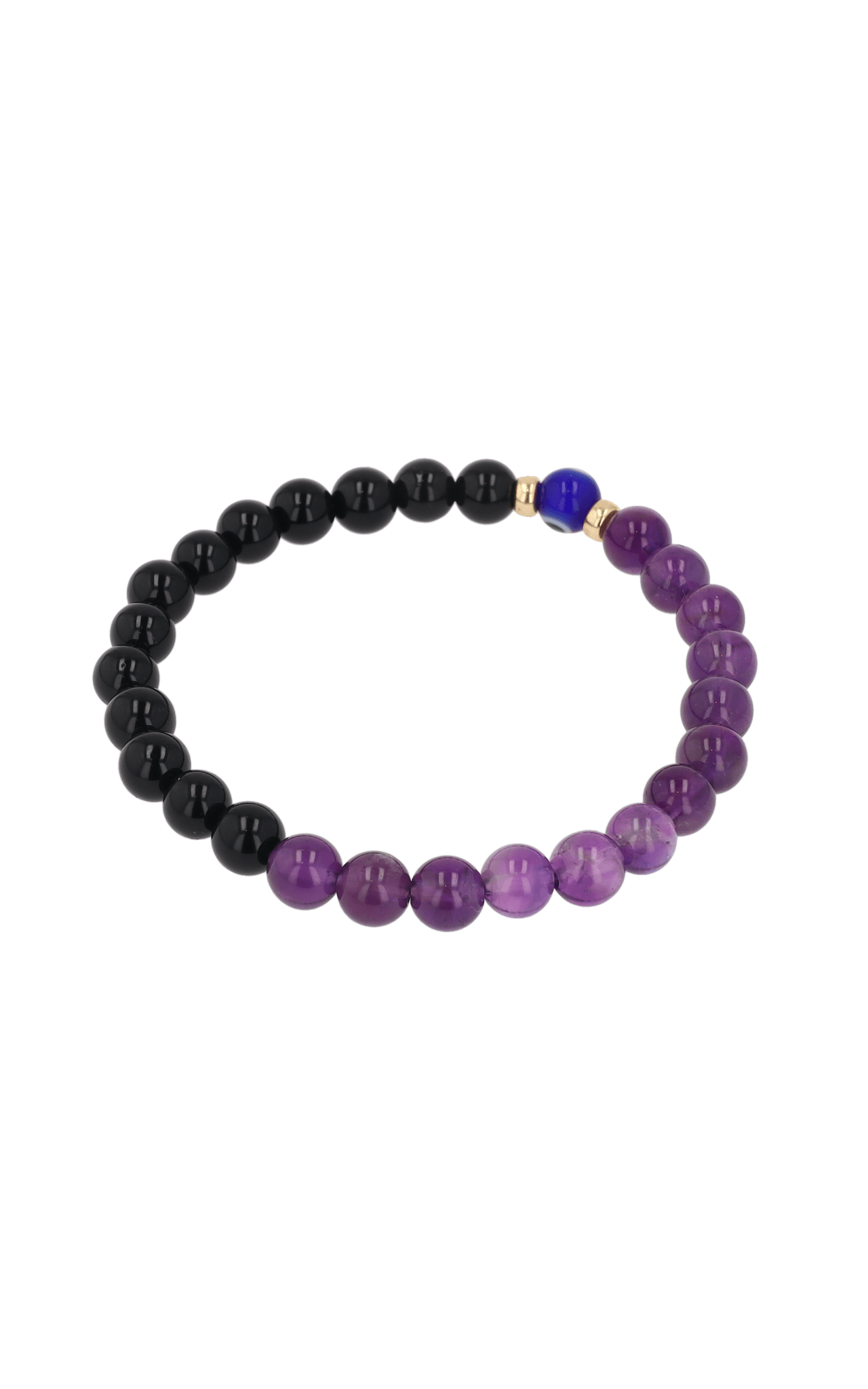 Magnetic Health - Amethyst And Black Obsidian Evil Eye Bracelet - Eat.Read.Love.