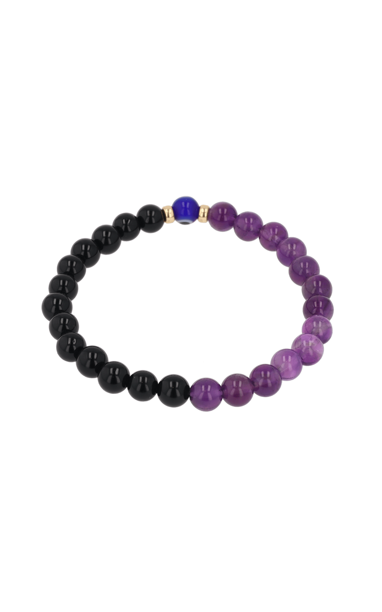 Magnetic Health - Amethyst And Black Obsidian Evil Eye Bracelet - Eat.Read.Love.