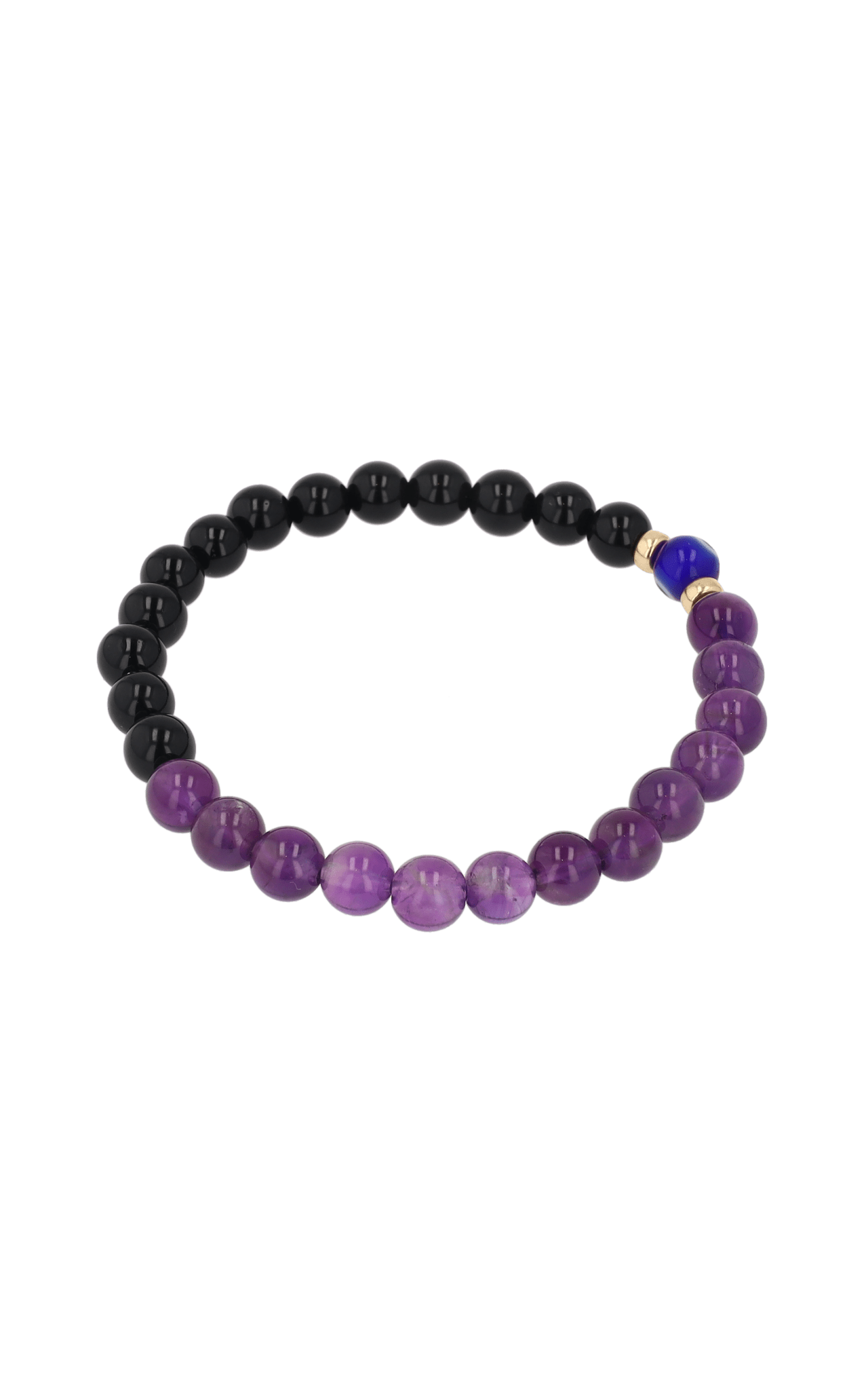 Magnetic Health - Amethyst And Black Obsidian Evil Eye Bracelet - Eat.Read.Love.