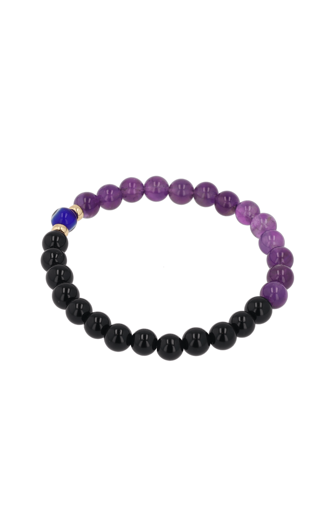 Magnetic Health - Amethyst And Black Obsidian Evil Eye Bracelet - Eat.Read.Love.