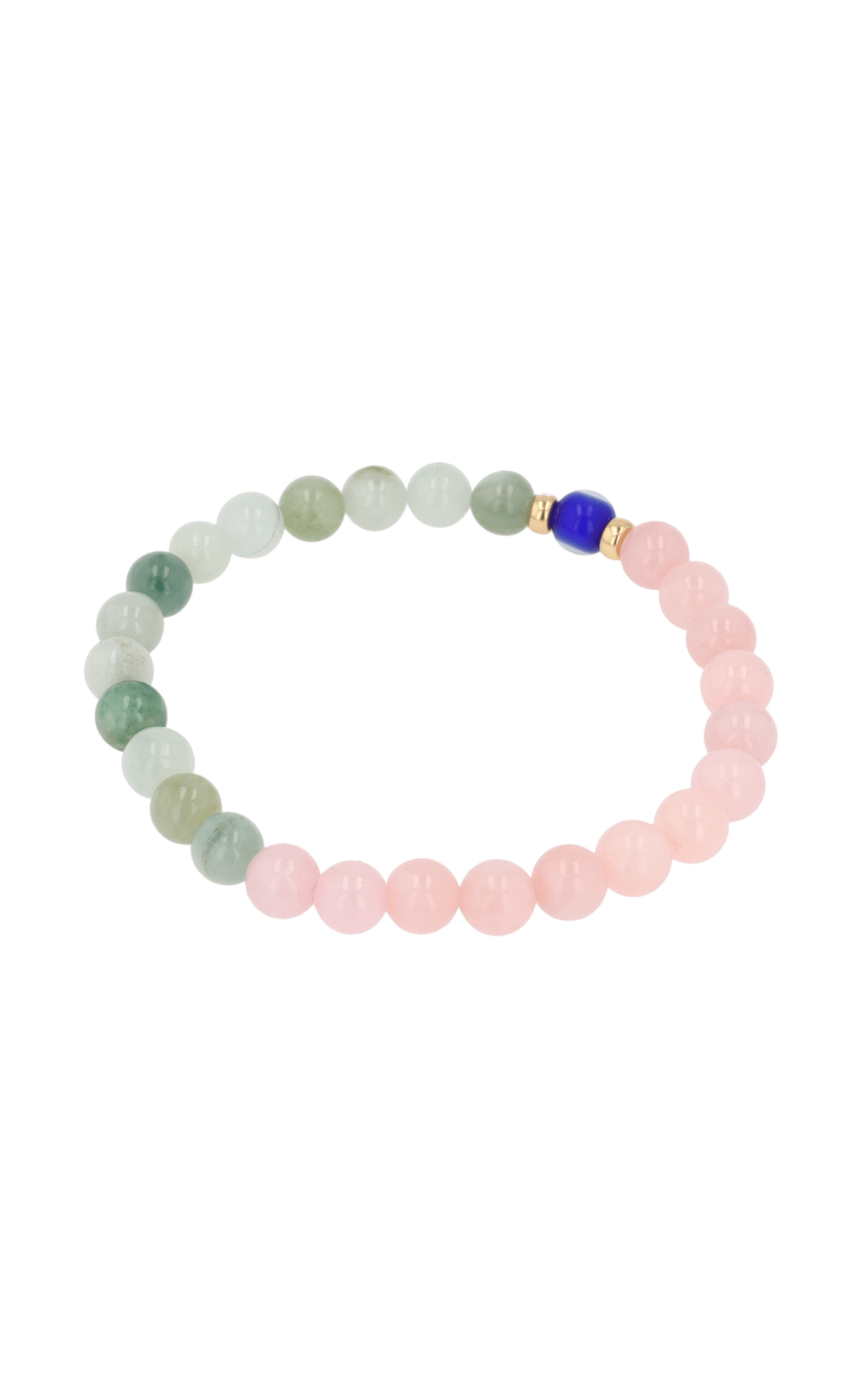 Magnetic Love - Rose Quartz And Jade Evil Eye Bracelet - Eat.Read.Love.