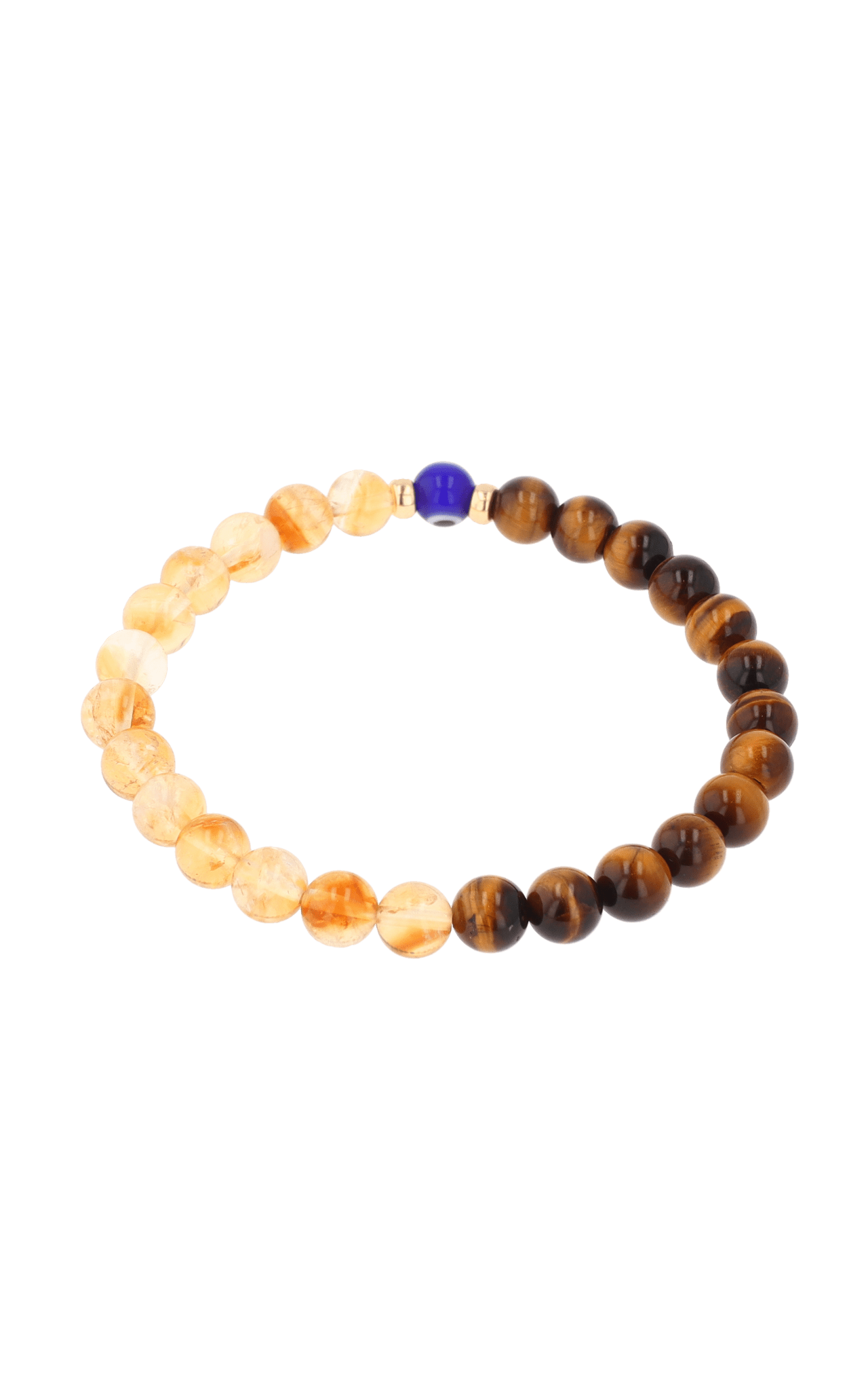 Magnetic Wealth - Tigers Eye And Citrine Evil Eye Bracelet - Eat.Read.Love.