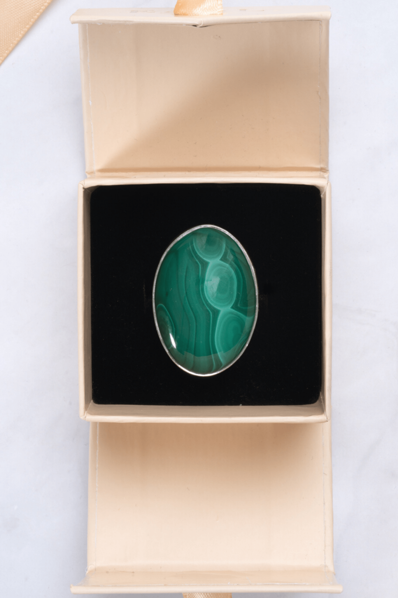 Malachite Sterling Silver Gemstone Ring - Eat.Read.Love.