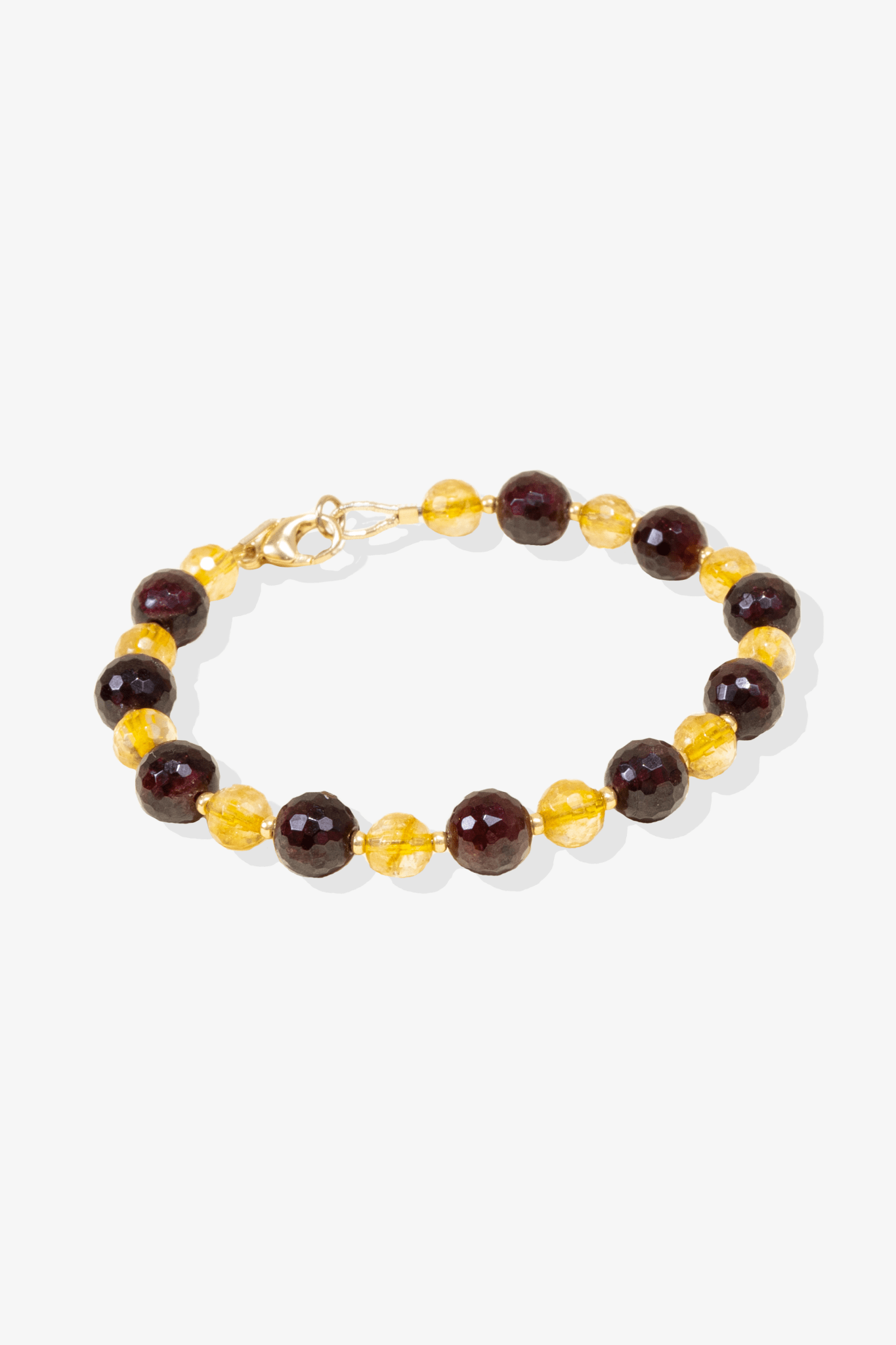 Money Magnet Citrine and Hessonite Beaded Bracelet - Eat.Read.Love.