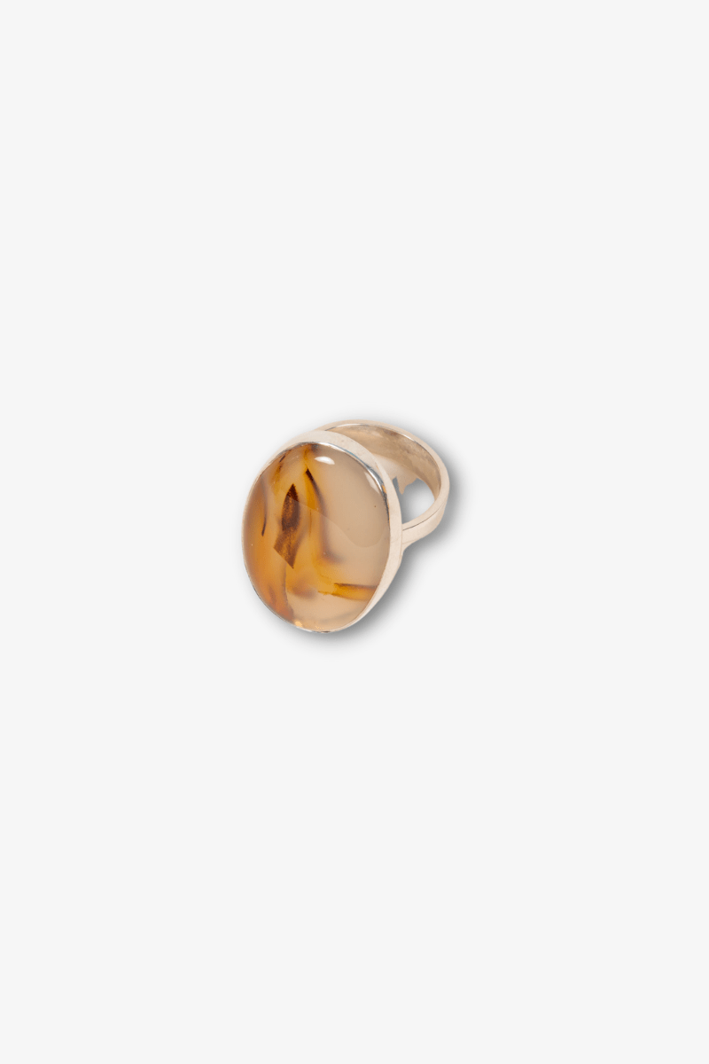 Montana Agate Sterling Silver Crystal Ring - Eat.Read.Love.