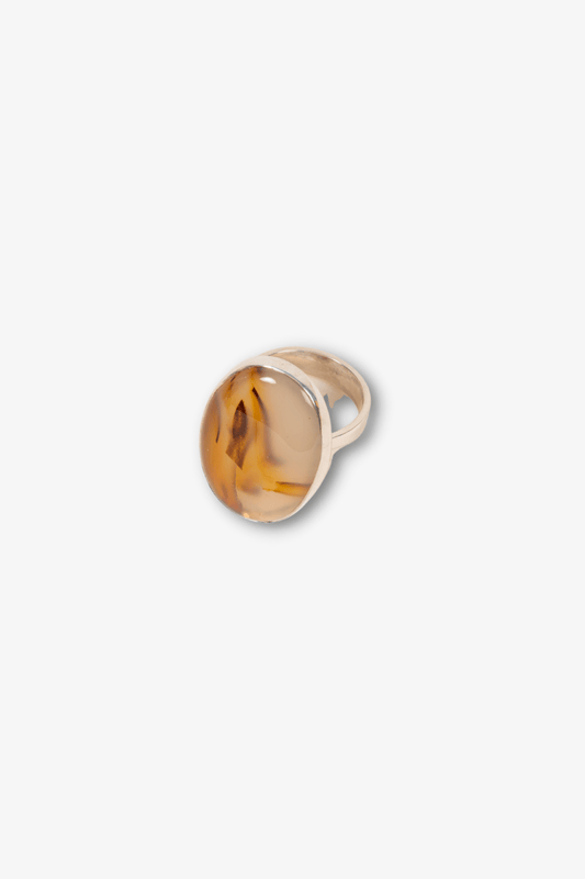 Montana Agate Sterling Silver Crystal Ring - Eat.Read.Love.