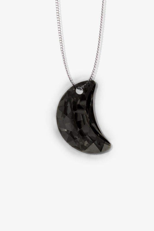 Swarovski Crystal Obsidian Black Moon Necklace