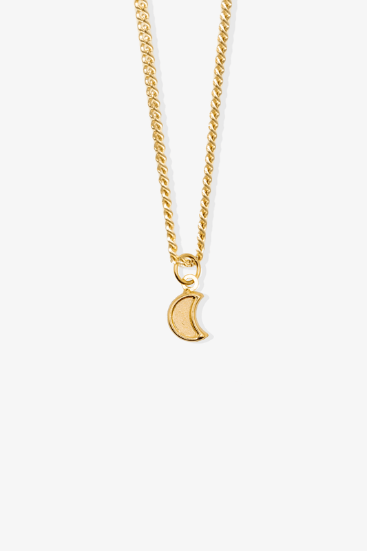 Moon Pendant 14k REAL Gold - Eat.Read.Love.