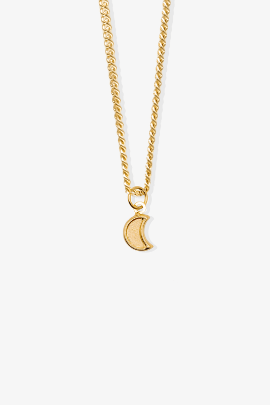 Moon Pendant 14k REAL Gold - Eat.Read.Love.