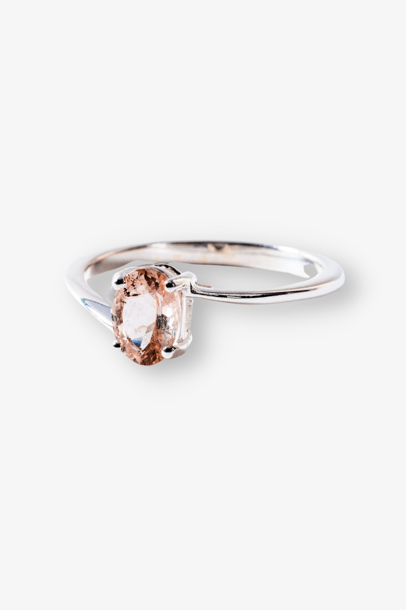 Morganite Crystal Ring - Eat.Read.Love.