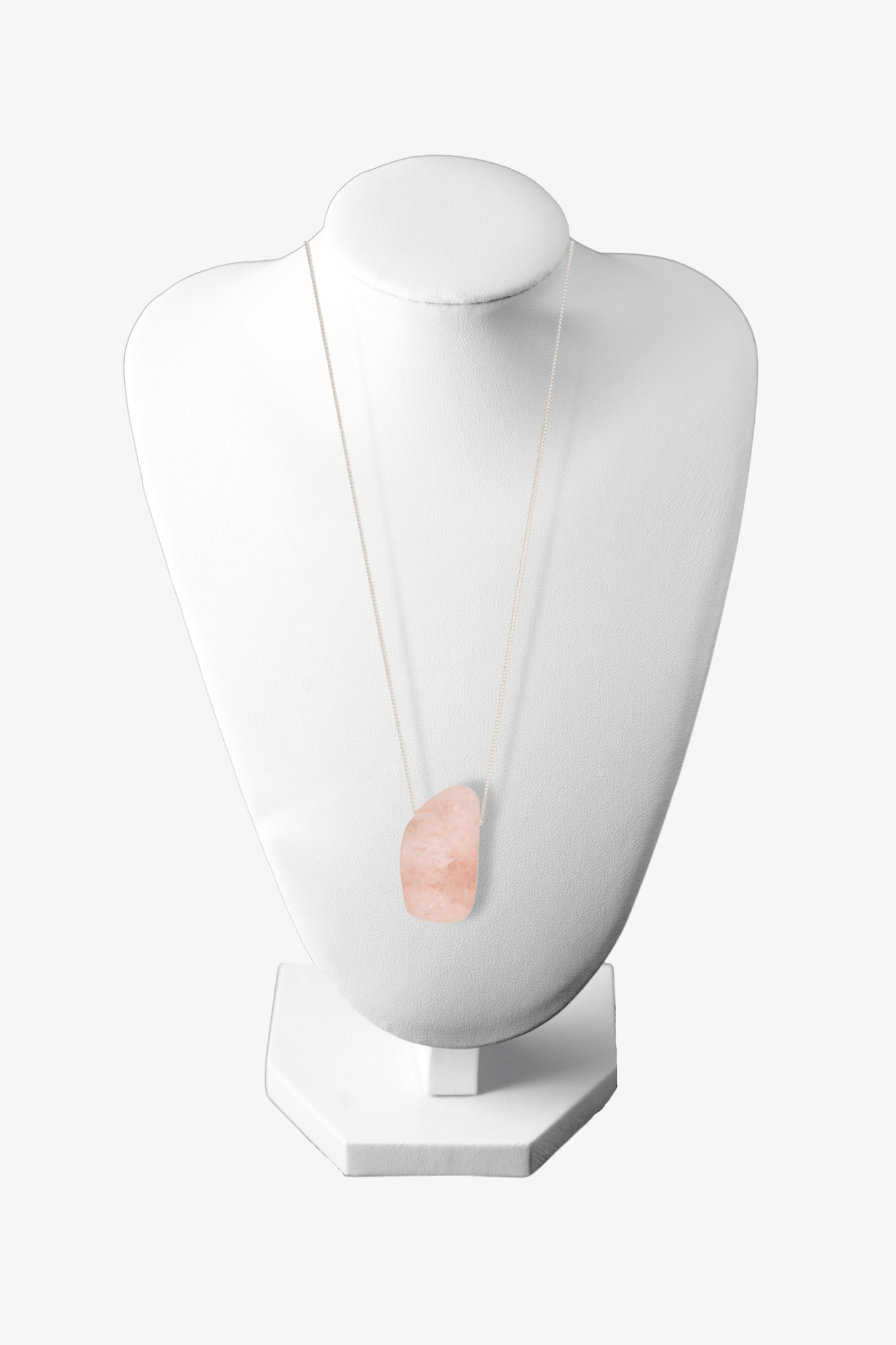 Morganite Drilled Freeform Rare Sterling Silver Necklace - Eat.Read.Love.