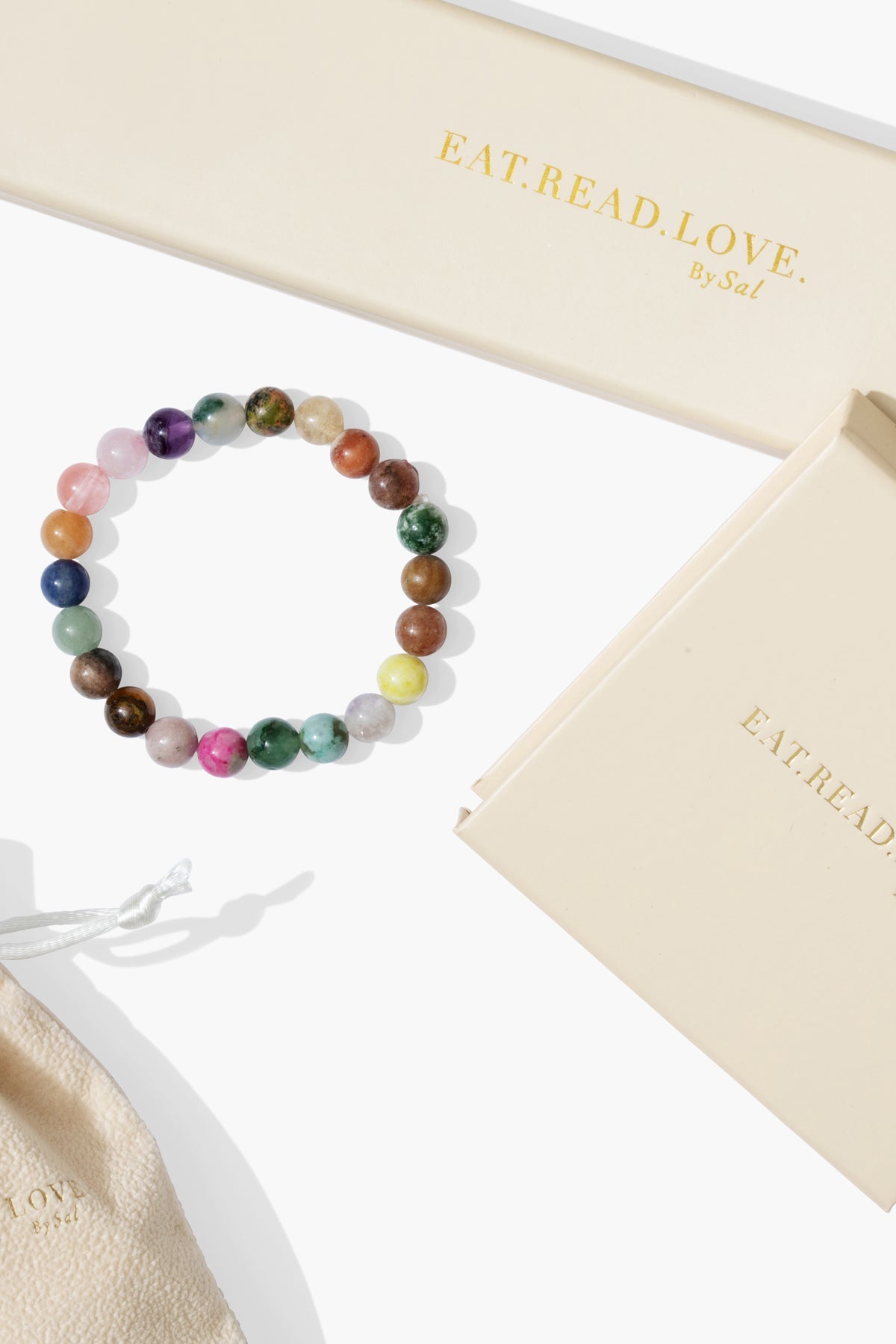 Multi Stone Beaded Bracelet - Eat.Read.Love.