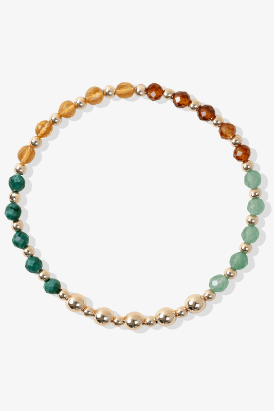 Multiple Fortune Spiritual Bracelet with REAL Gold - Eat.Read.Love.
