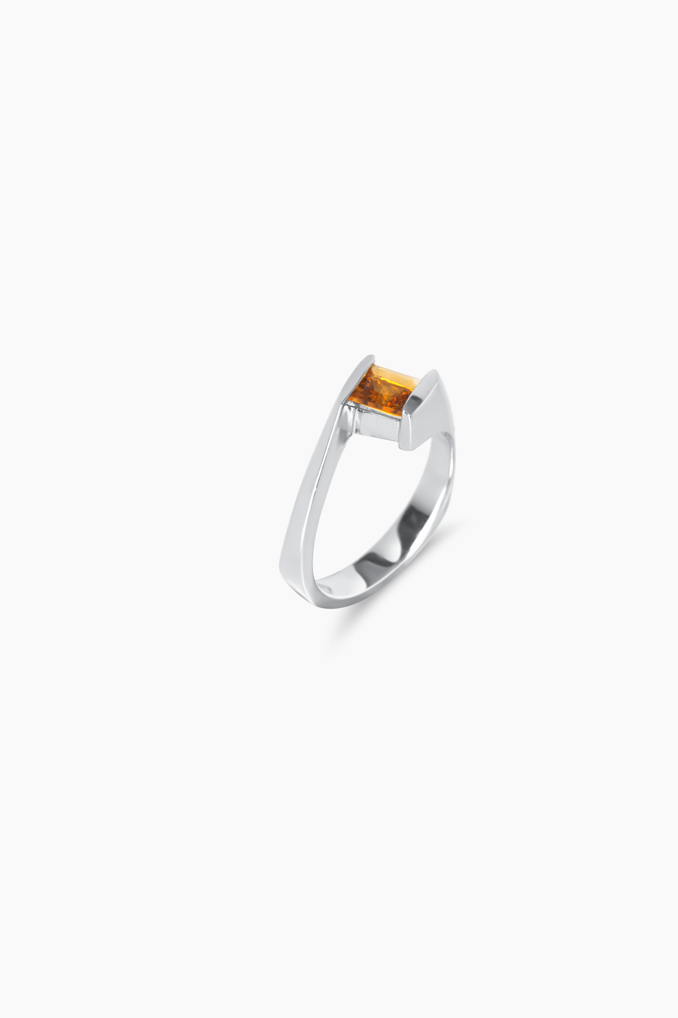 Natural Citrine 14k White Gold Ring - Eat.Read.Love.