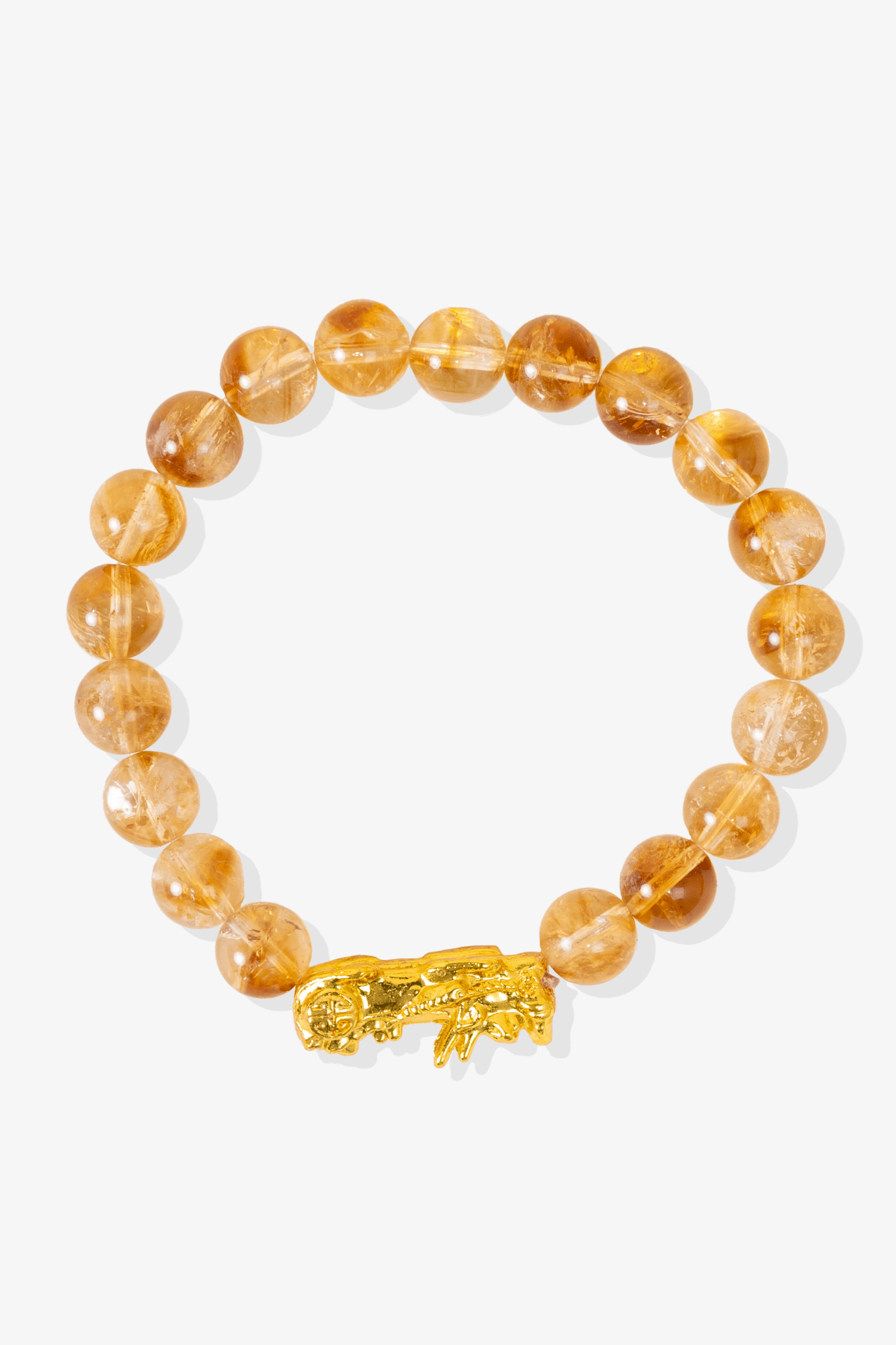 Natural Citrine Fortune Pixiu Feng Shui Bracelet - Eat.Read.Love.