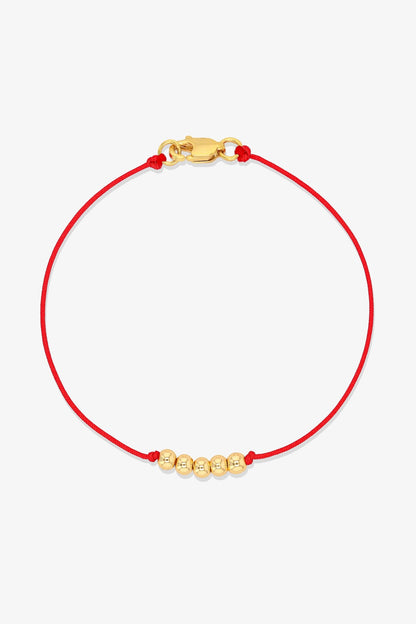 Numerology Red Thread Bracelet with REAL Gold - 1 - Eat.Read.Love.