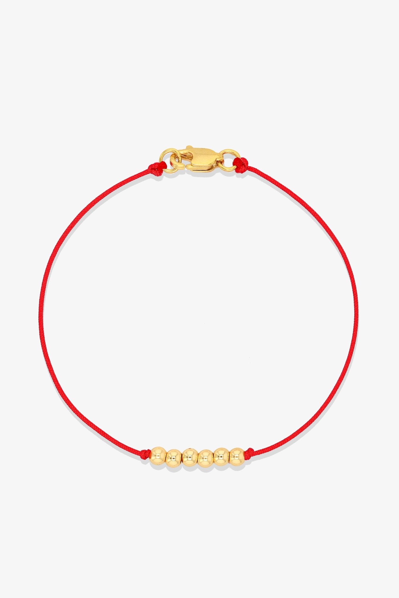 Numerology Red Thread Bracelet with REAL Gold - 1 - Eat.Read.Love.