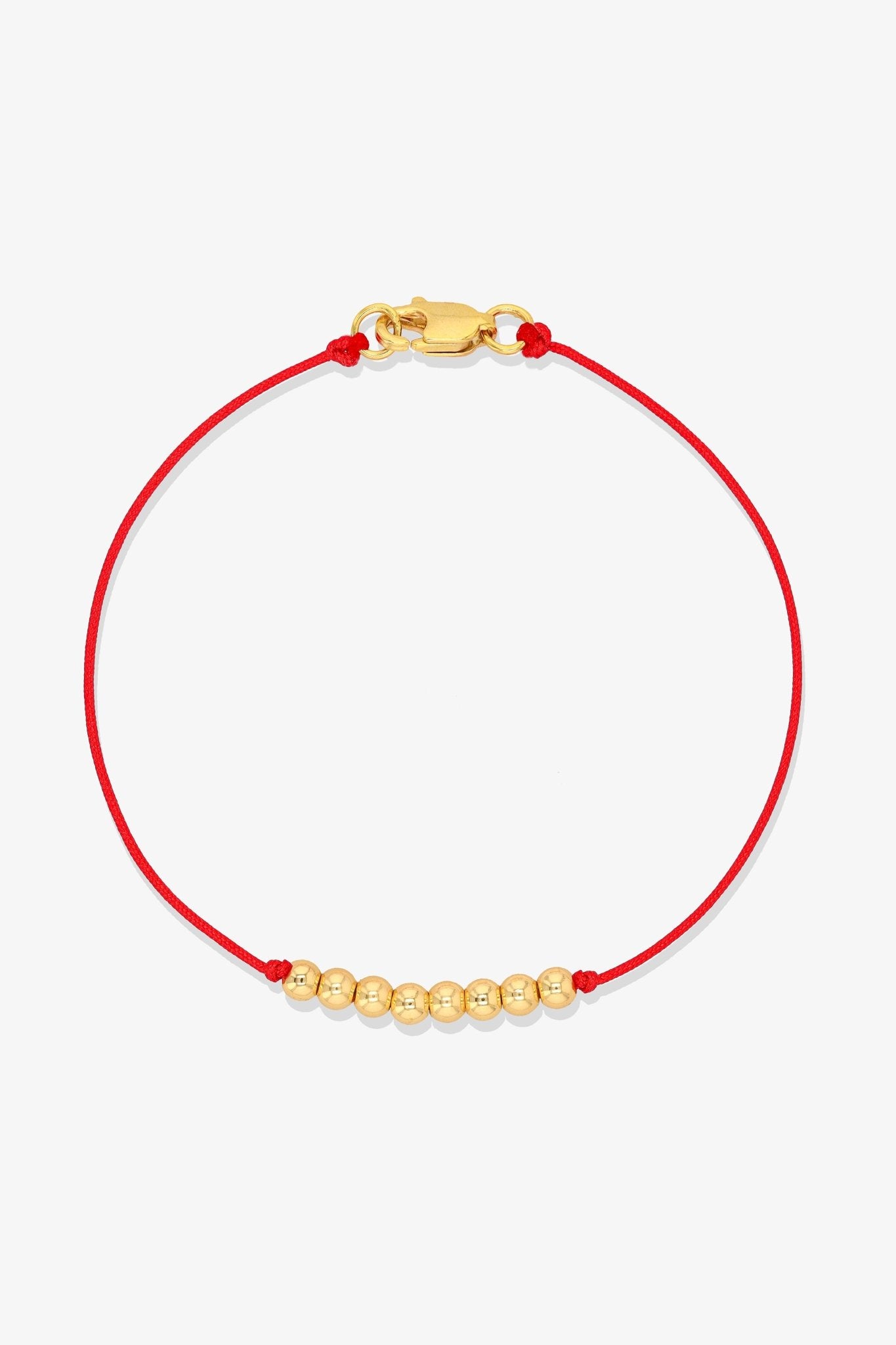 Numerology Red Thread Bracelet with REAL Gold - 1 - Eat.Read.Love.