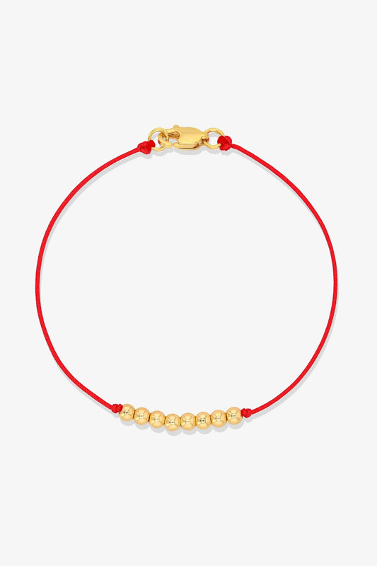 Numerology Red Thread Bracelet with REAL Gold - 1 - Eat.Read.Love.