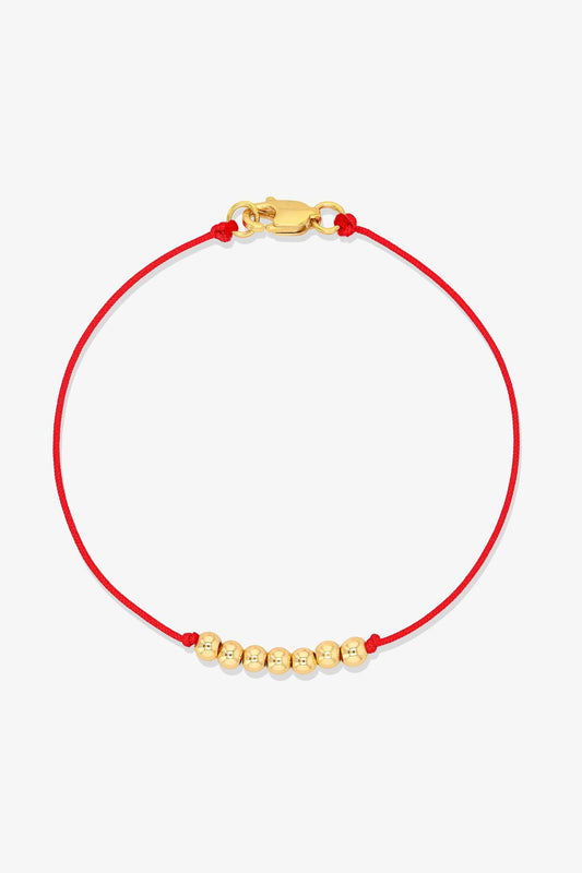 Numerology Red Thread Bracelet with REAL Gold - 1 - Eat.Read.Love.