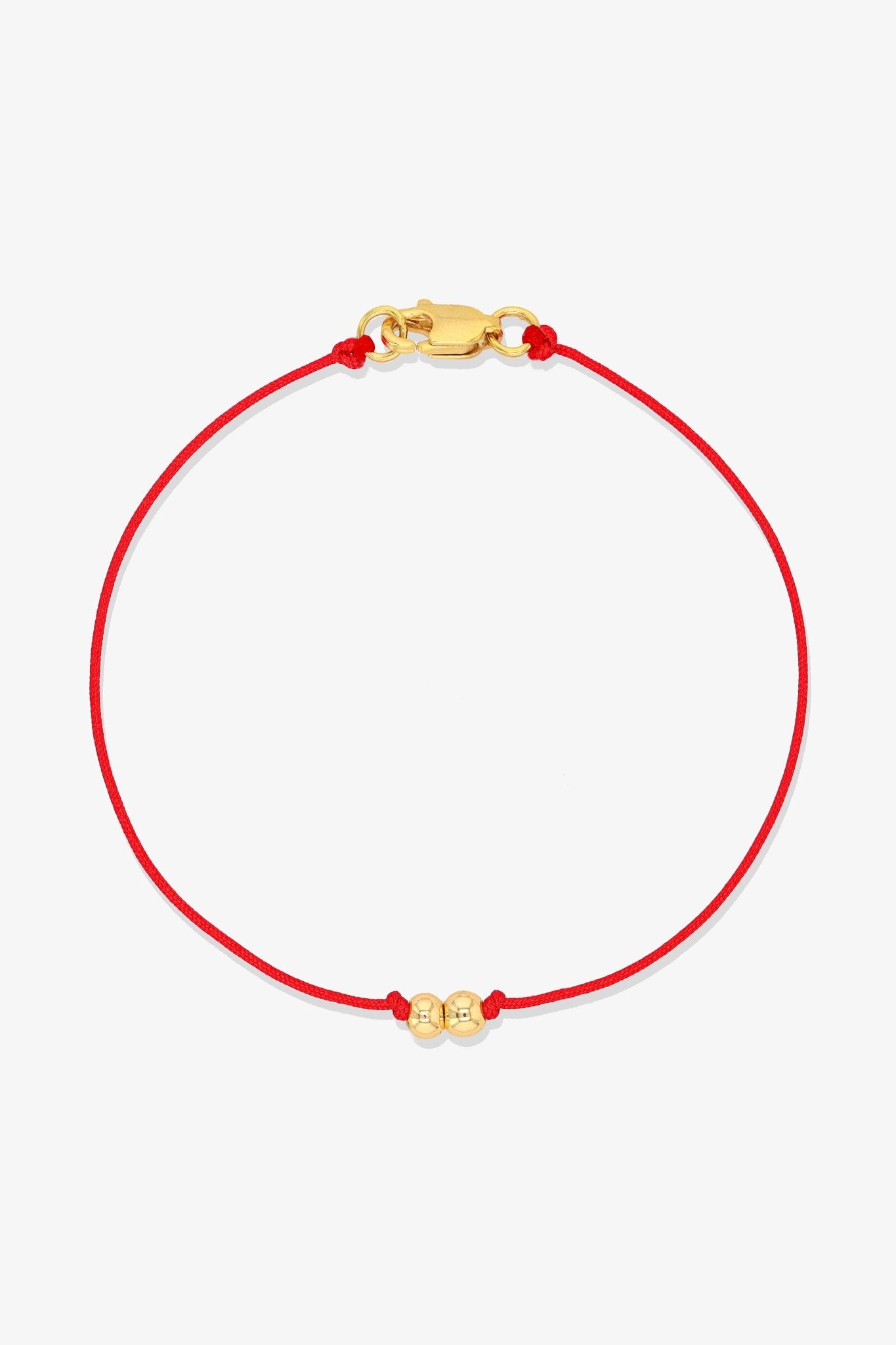 Numerology Red Thread Bracelet with REAL Gold - 1 - Eat.Read.Love.