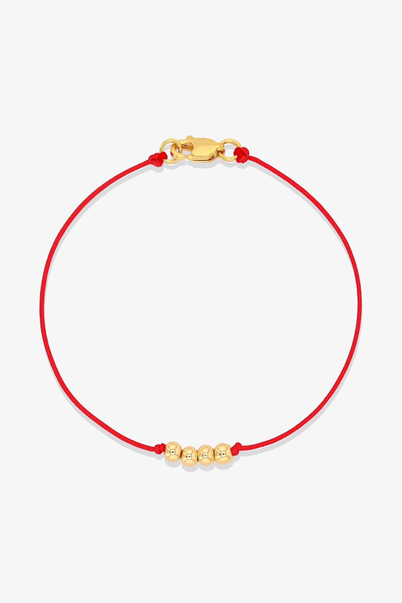 Numerology Red Thread Bracelet with REAL Gold - 1 - Eat.Read.Love.