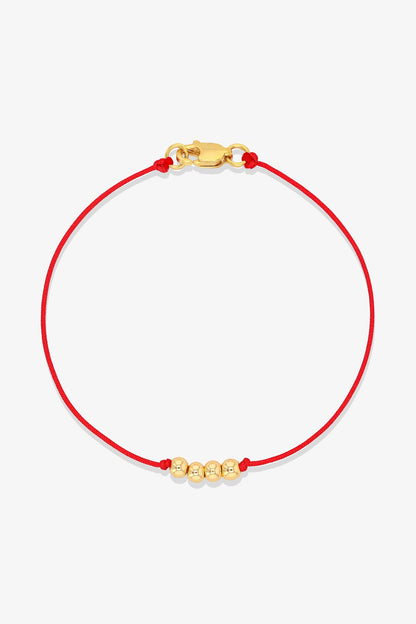 Numerology Red Thread Bracelet with REAL Gold - 1 - Eat.Read.Love.