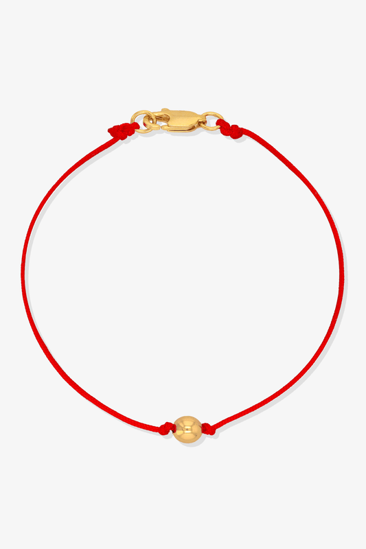 Numerology Red Thread Bracelet with REAL Gold - 1 - Eat.Read.Love.