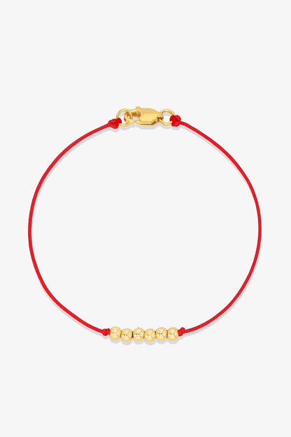 Numerology Red Thread Bracelet with REAL Gold - 2 - Eat.Read.Love.