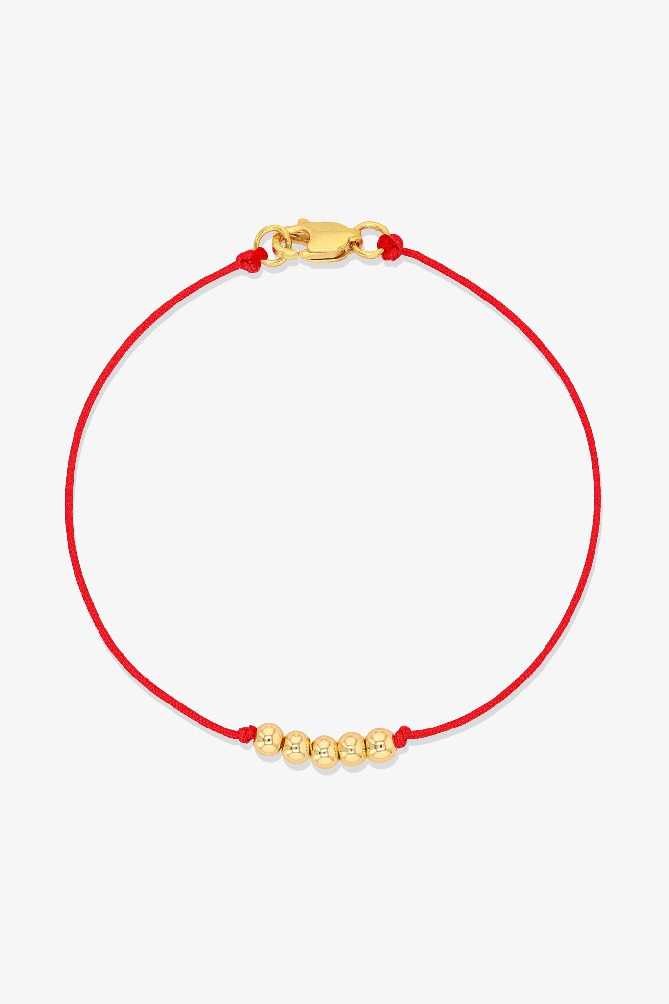 Numerology Red Thread Bracelet with REAL Gold - 2 - Eat.Read.Love.