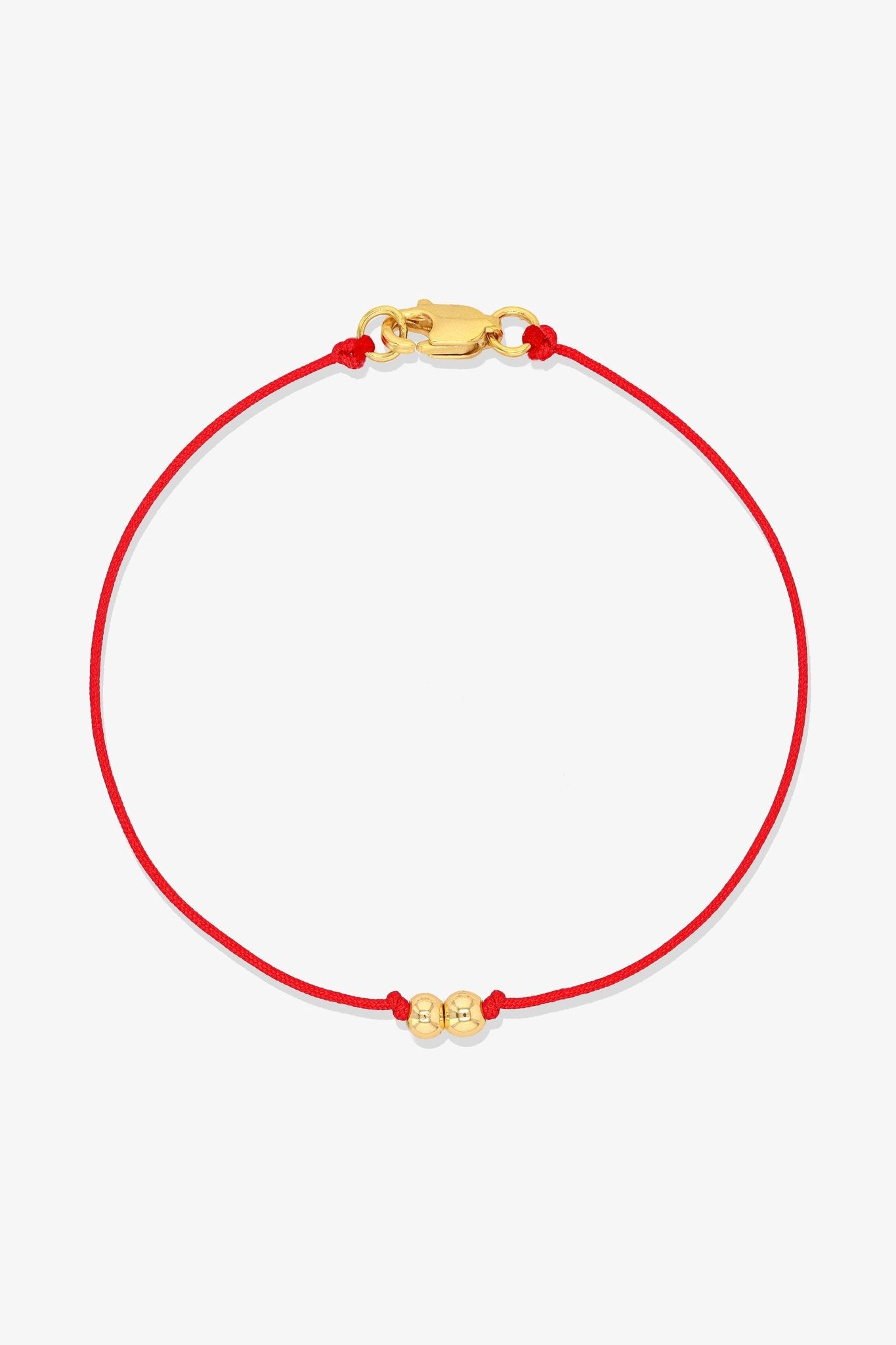 Numerology Red Thread Bracelet with REAL Gold - 2 - Eat.Read.Love.