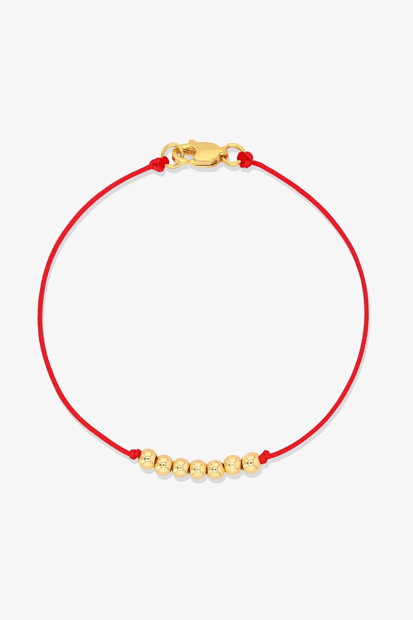 Numerology Red Thread Bracelet with REAL Gold - 2 - Eat.Read.Love.