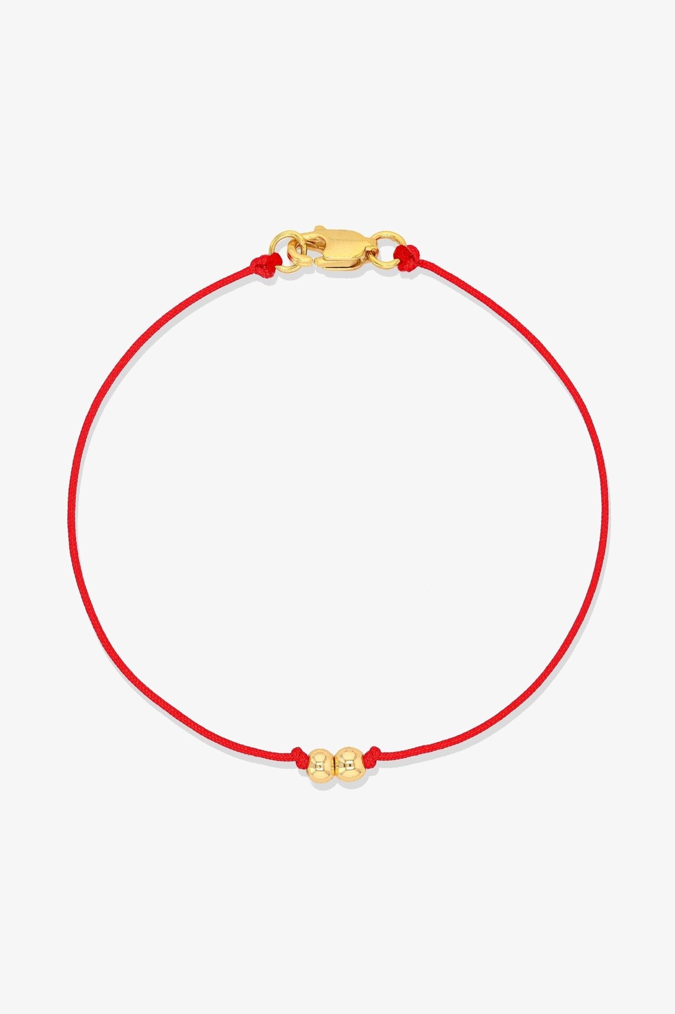 Numerology Red Thread Bracelet with REAL Gold - 5 - Eat.Read.Love.