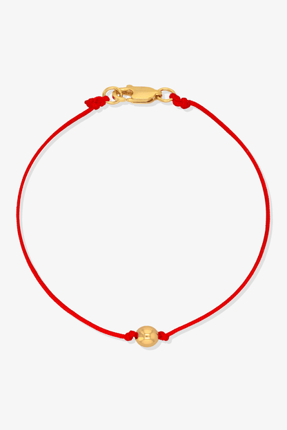 Numerology Red Thread Bracelet with REAL Gold - 6 - Eat.Read.Love.