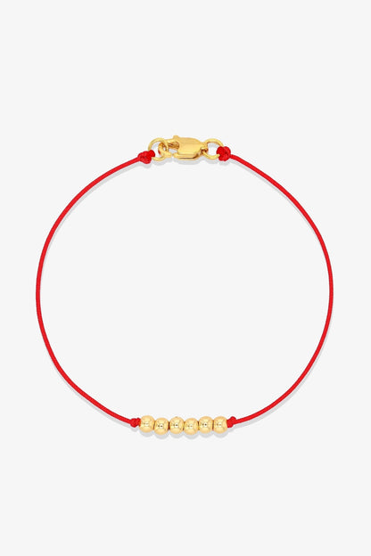 Numerology Red Thread Bracelet with REAL Gold - 8 - Eat.Read.Love.