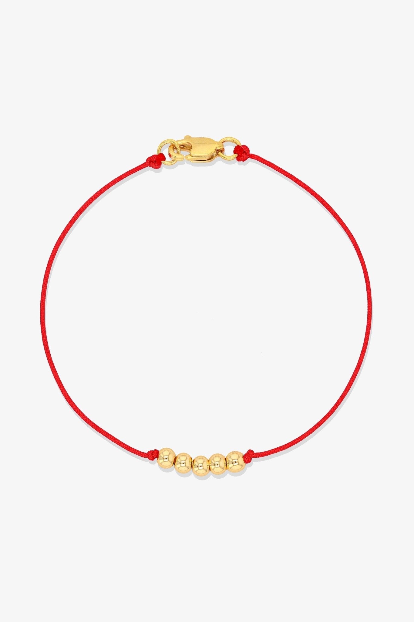 Numerology Red Thread Bracelet with REAL Gold - 8 - Eat.Read.Love.