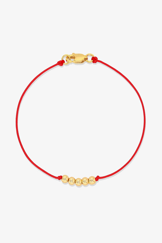 Numerology Red Thread Bracelet with REAL Gold - 8 - Eat.Read.Love.