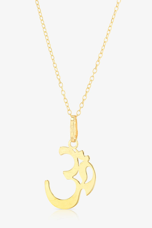 OM Pendant Necklace 14k REAL Gold - Eat.Read.Love.