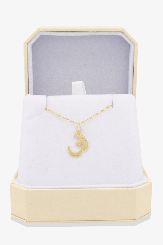 OM Pendant Necklace 14k REAL Gold - Eat.Read.Love.