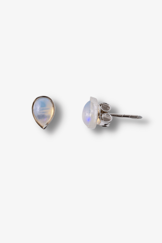 Opal Sterling Silver Stud Earrings - Eat.Read.Love.