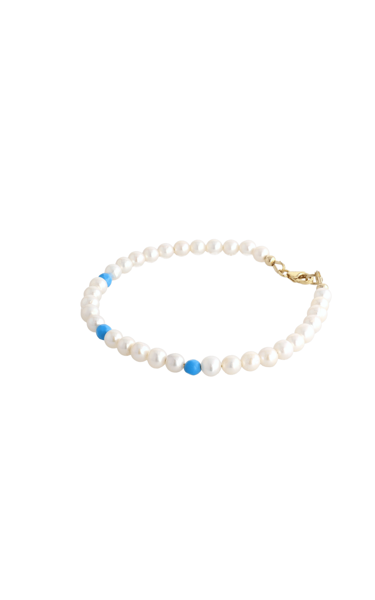 Peaceful Fresh Water Pearl and Turquoise Bracelet - Eat.Read.Love.