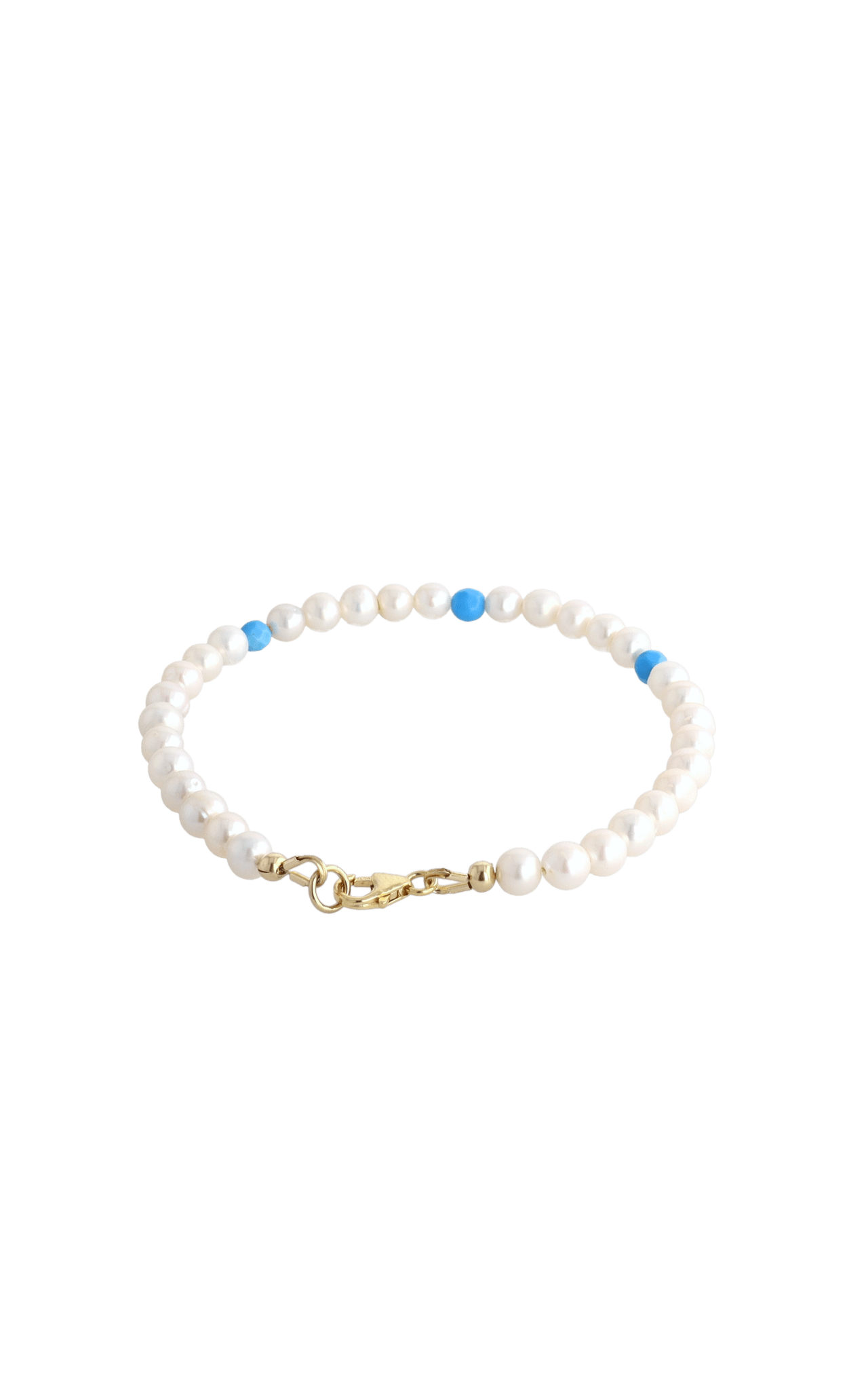 Peaceful Fresh Water Pearl and Turquoise Bracelet - Eat.Read.Love.