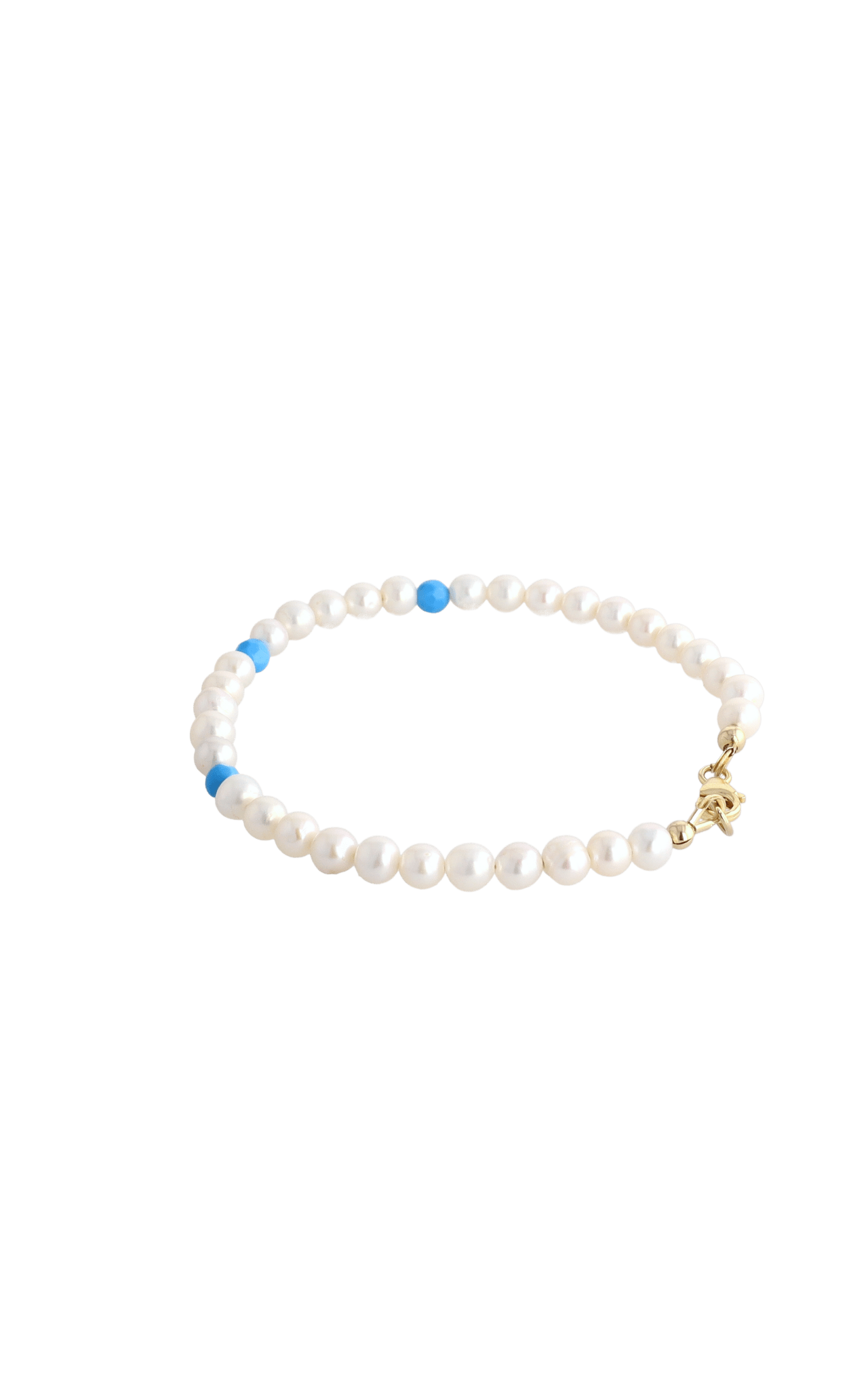 Peaceful Fresh Water Pearl and Turquoise Bracelet - Eat.Read.Love.