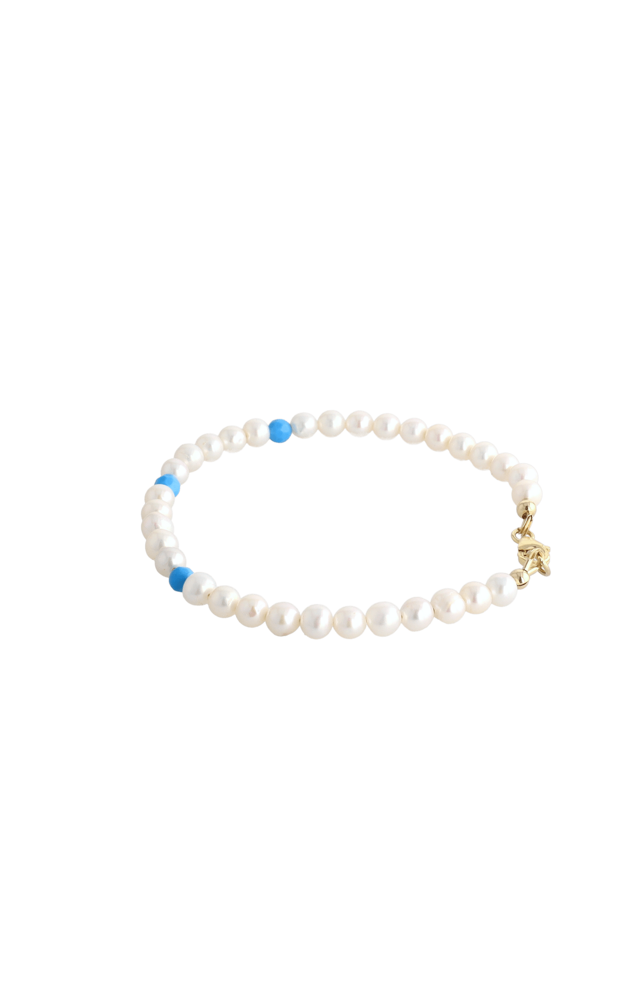 Peaceful Fresh Water Pearl and Turquoise Bracelet - Eat.Read.Love.